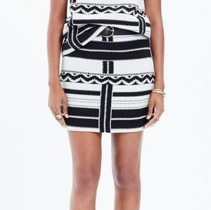 Madewell tribal print mini skirt size 2